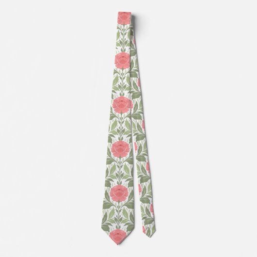 Cravate Delicate peonies (Devant)