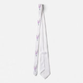 Cravate Delphinium floral blanc de lavande chic de Boho (Dos)