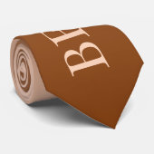 Cravate Demande de témoin de mariage marron rouille (Roulé)