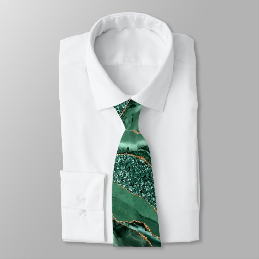 Cravate d'émeraude d'or vert Agate (Attaché)