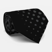 Cravate Demi-teinte noir + gris (Roulé)