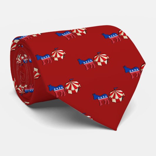 Cravate Democrat Circus Donkey Tie (Roulé)