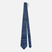 Cravate Denim Faux Blue Jean Décontracté (Devant)