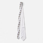 Cravate Denim Pocket Fleurs cardiaques Papillons (Dos)