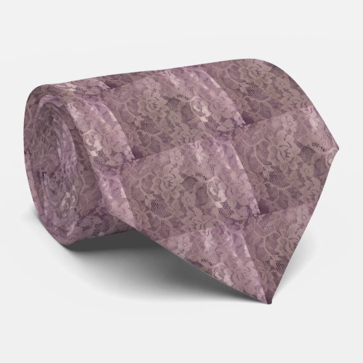 Cravate Dentelle de lavande (Roulé)
