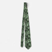 Cravate Dentelle noire sur fond vert menthe (Dos)