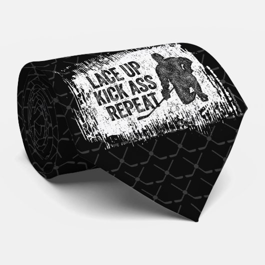 Cravate Dentelle. Répétez. (hockey) (Roulé)