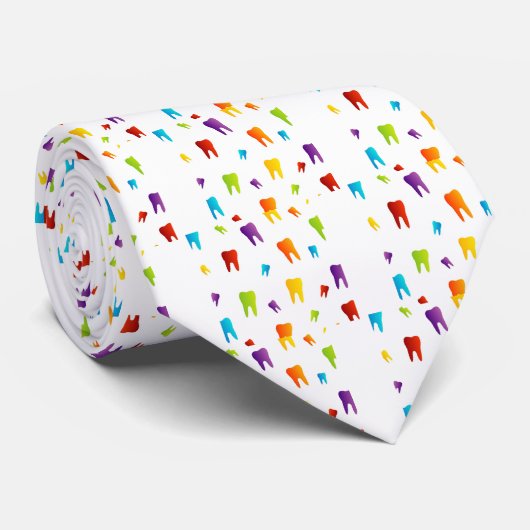 Cravate Dents colorées (Roulé)