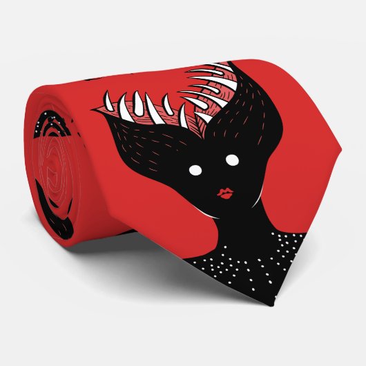 Cravate Déplaisant Demon Girl Dark Gothic Caractère Avec D (Roulé)