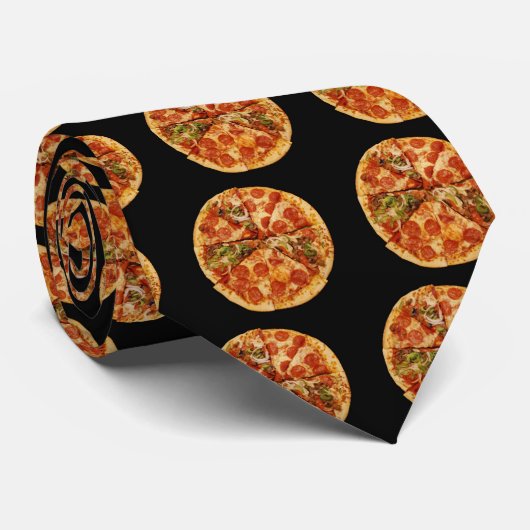 Cravate des amateurs de pizza (Roulé)