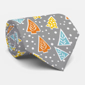 Cravate des arbres colorés | gris (Roulé)