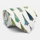 cravate des arbres de Noël (Roulé)