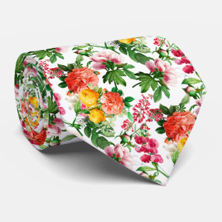 CRAVATE DES BLOGS FLORAUX VINTAGES ET CLAIRS SUR LES HOMME