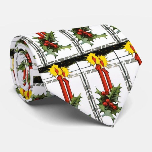 Cravate des bougies de Noël (Roulé)