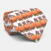 Cravate Des chatons en Citrouille pour Halloween (Roulé)