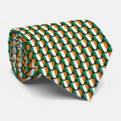 Cravate des Coeurs du Drapeau d'Irlande (Roulé)