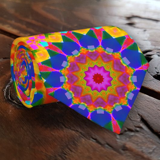 Cravate des couleurs du carnaval artistique