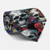 Cravate des crânes de Memento Mori (Roulé)