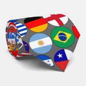 Cravate des drapeaux de la Coupe du monde de footb (Roulé)