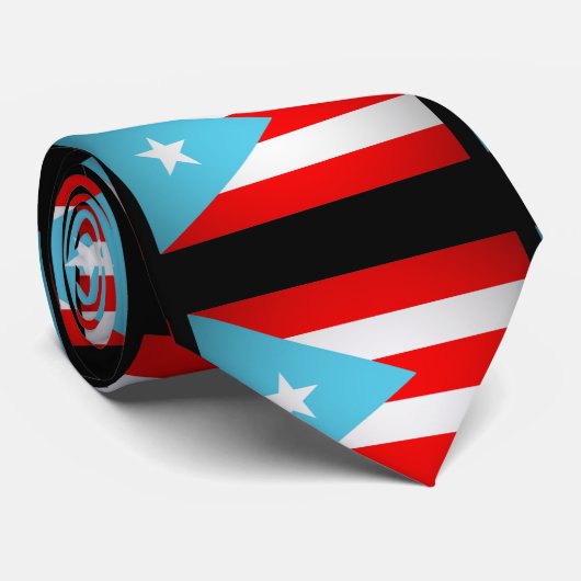 Cravate des drapeaux portoricains (Roulé)