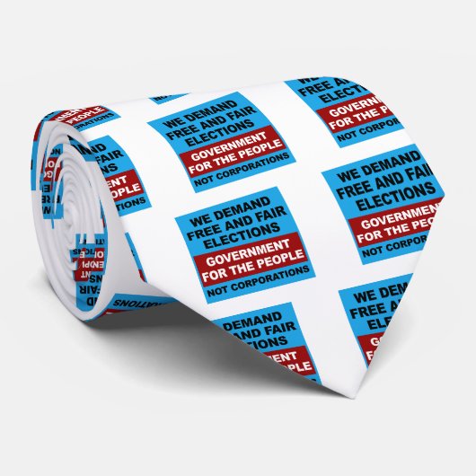 Cravate Des élections libres et équitables (Roulé)