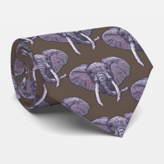 Cravate des éléphants violets