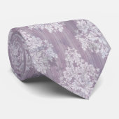 Cravate des hommes de Damas violet clair (Roulé)