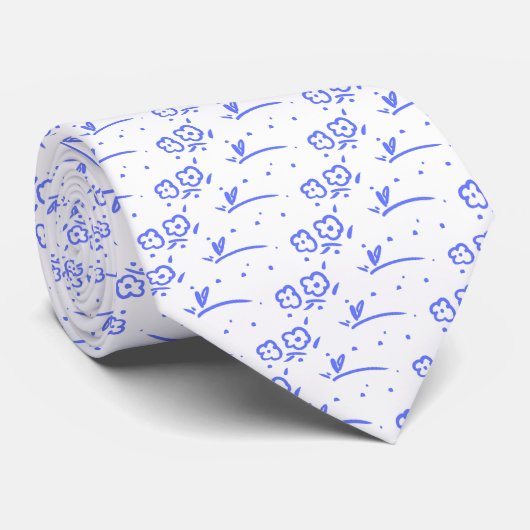 cravate des oiseaux bleus (Roulé)