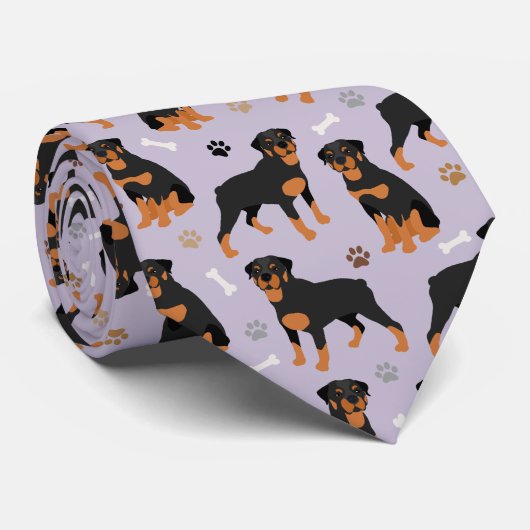 Cravate des os et des pattes de chien Rottweiler (Roulé)