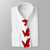 Cravate des papillons rouges (Attaché)