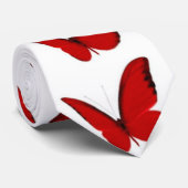 Cravate des papillons rouges (Roulé)