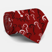 Cravate des points d'interrogation en relief - bla (Roulé)