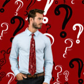 Cravate des points d'interrogation en relief - bla