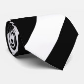 Cravate des rayures diagonales de géant noir et bl (Roulé)