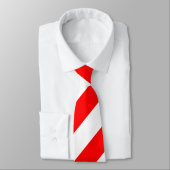 Cravate des rayures diagonales rouges et blanches (Attaché)
