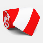 Cravate des rayures diagonales rouges et blanches (Roulé)