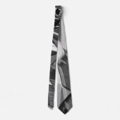 Cravate Des rayures grises sur une image noire et percée (Dos)