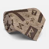 Cravate Des runes plus anciennes - or de motif de Futhark (Roulé)