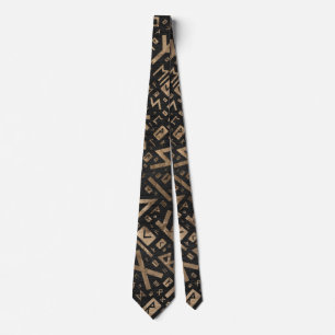Cravate Des runes plus anciennes - or de motif de Futhark