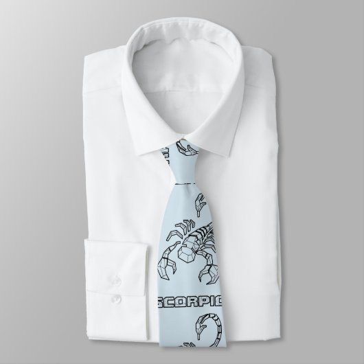 Cravate des signes zodiaques : Scorpio(Transparent (Attaché)