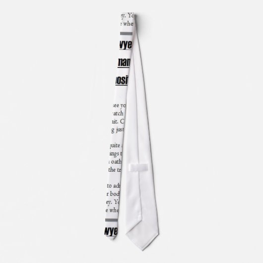Cravate des textes de l'avocat (Dos)