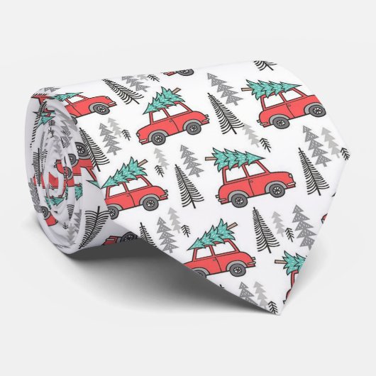 Cravate des voitures de Noël cool ! (Roulé)