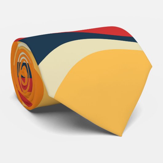 Cravate Design abstrait et coloré (Roulé)