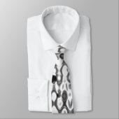 Cravate Design abstrait moderne blanc et noir (Attaché)