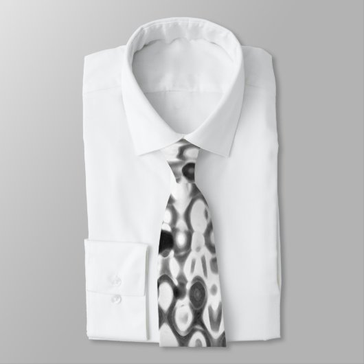 Cravate Design abstrait moderne blanc et noir (Attaché)