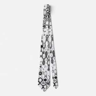 Cravate Design abstrait moderne blanc et noir