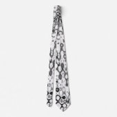 Cravate Design abstrait moderne blanc et noir (Dos)