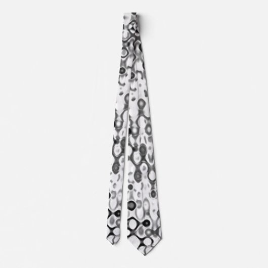 Cravate Design abstrait moderne blanc et noir (Dos)