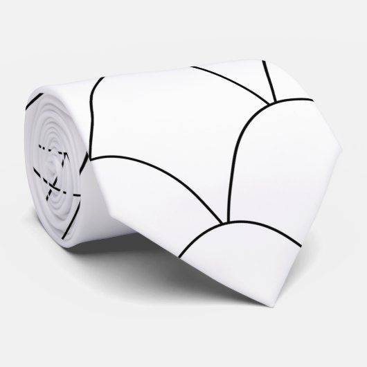 Cravate Design Art déco blanc (Roulé)