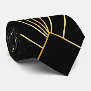 Cravate Design Art Déco noir